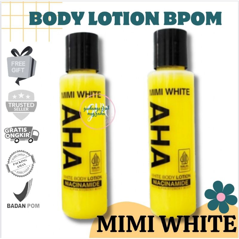 ~GVN~ MIMI WHITE AHA BODY LOTION NIACINAMIDE 100 ML BPOM