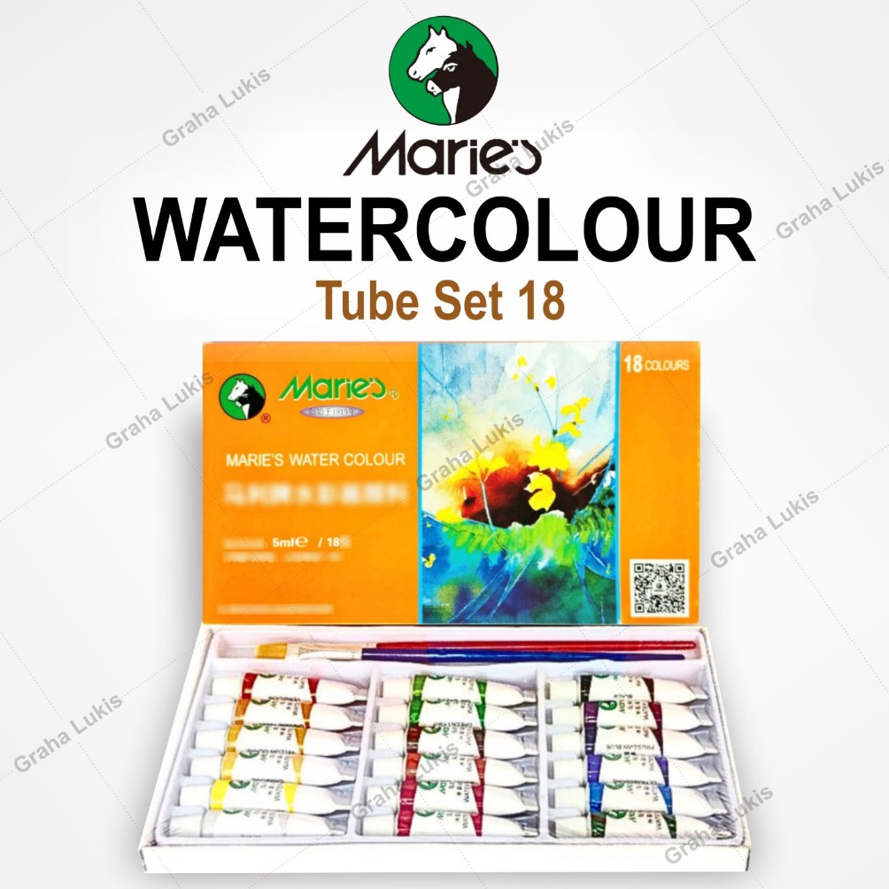 

ART I42W MARIES WATERCOLOUR TUBE SET 18