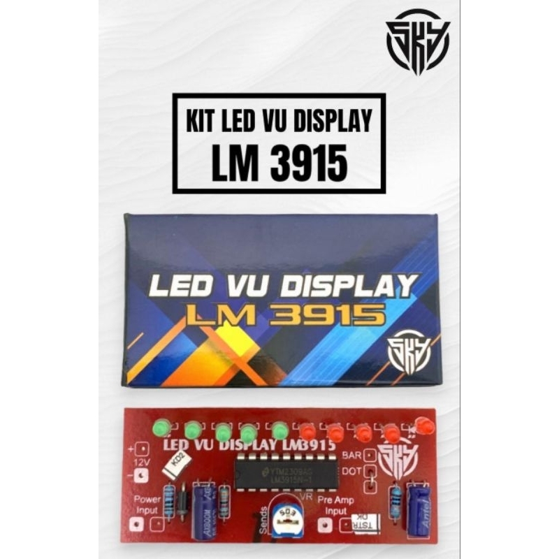 KIT LED VU DISPLAY LM 3915 SKY kit indikator led VU display