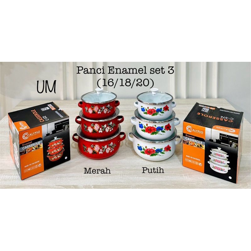 calypso - panci enamel set 3
