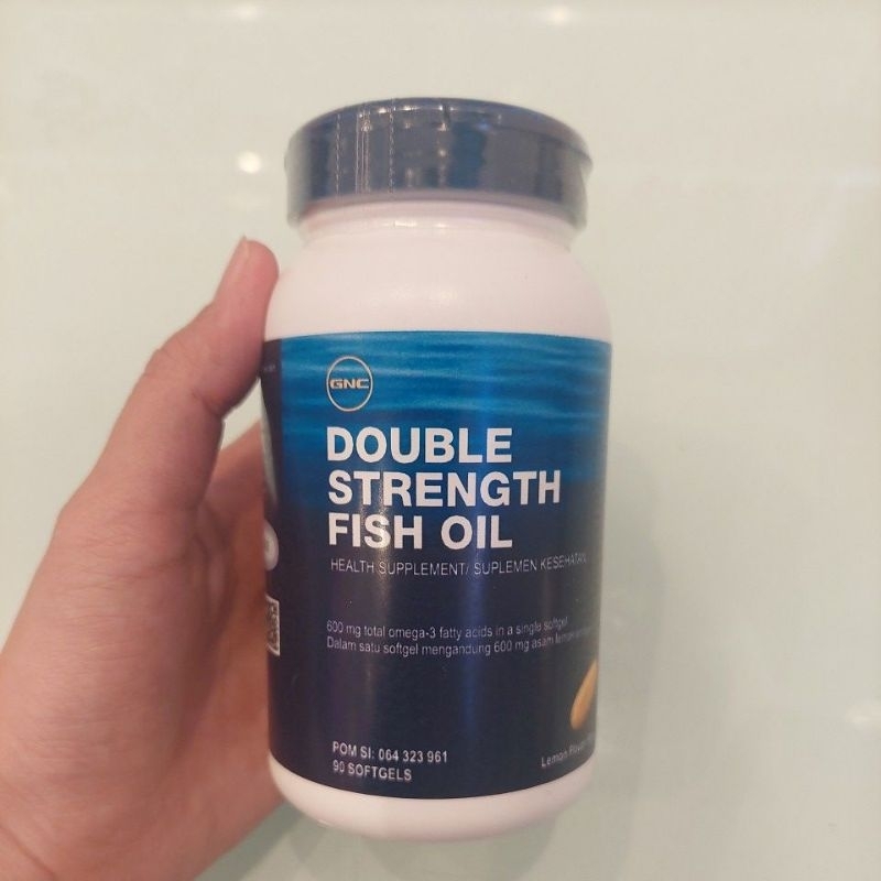 gnc double strength fish oil isi 90 sofgel