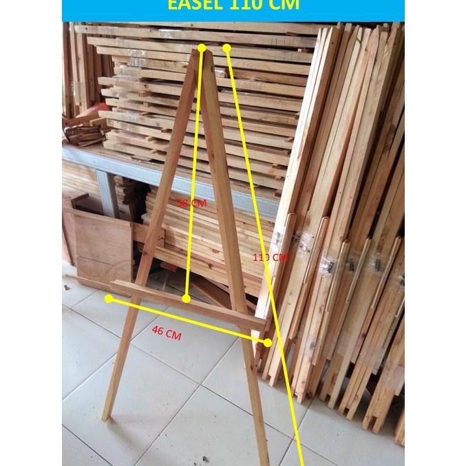 

KODE K6N5 EASEL 11 TRIPOD KAYU STANDING PHOTO KANVAS LUKISAN PAPAN TULIS CONGRATULATIONS WEDDING DAY WHITEBOARD CHALKBOARD DLL