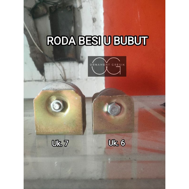 RODA PAGAR BESI BENTUK U BUBUT