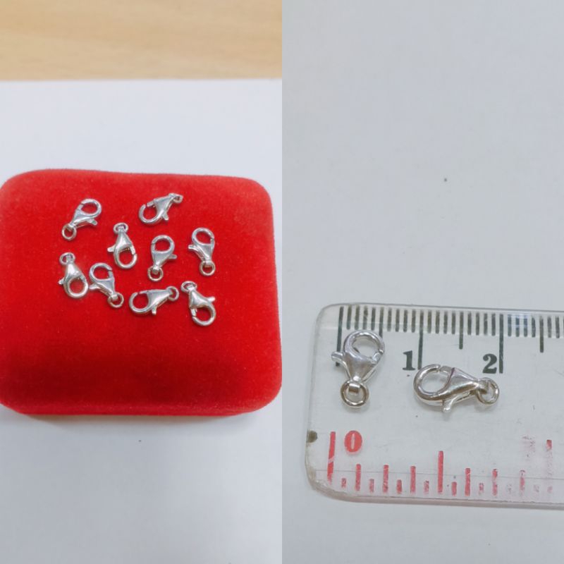 kokot/kaitan/untuk kalung/gelang asli perak silver925 lapis emas putih k04