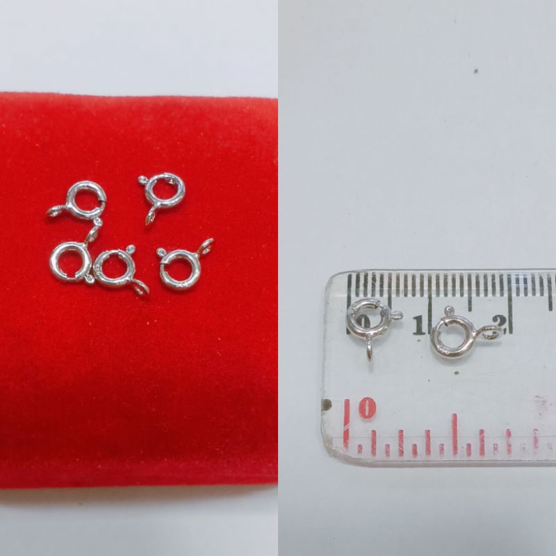 kokot/kaitan/untuk kalung/gelang asli perak silver925 lapis emas putih k06