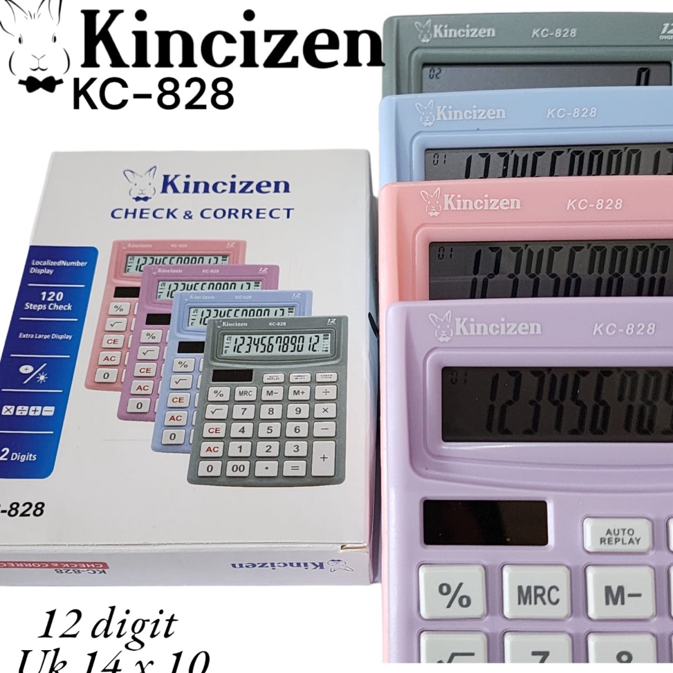 

ART W82Q kalkulator warna kantor office KC 828 Merk Kincizen kc828 penggunaan umum high quality display logic 12 digit