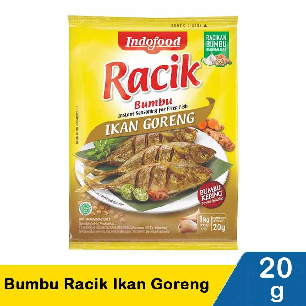 

BUMBU MASAK INSTANT MERK RACIK INDOFOOD IKAN GORENG SATUAN