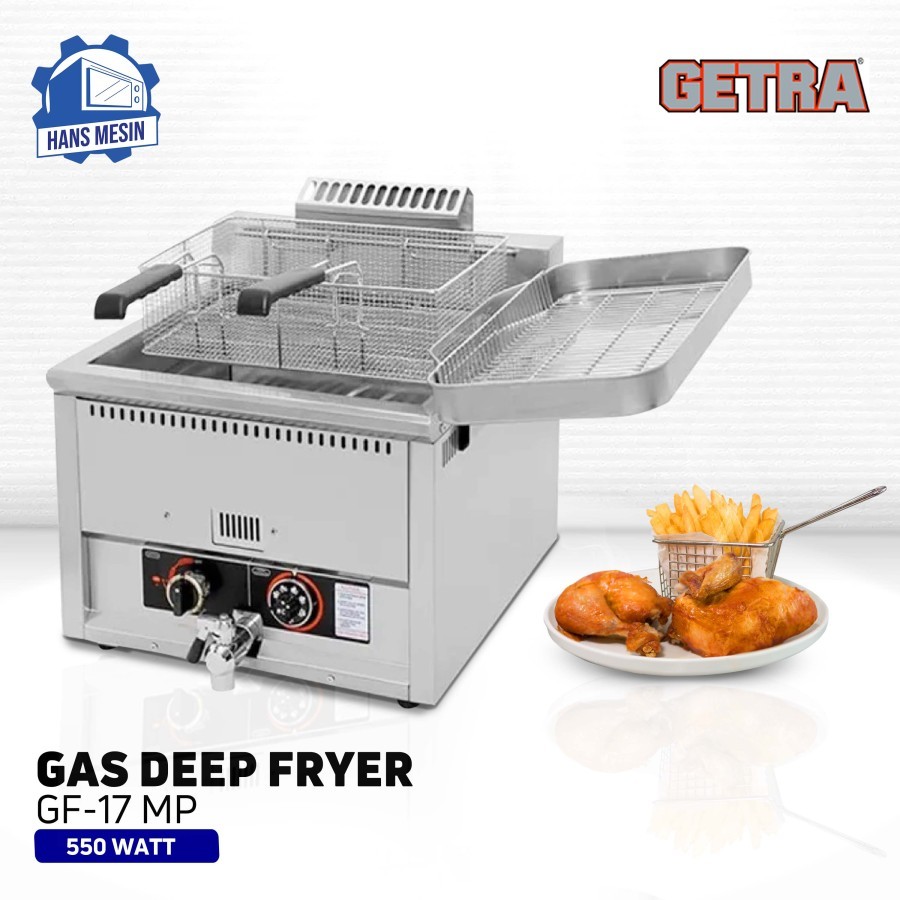 GAS DEEP FRYER GETRA GETRA GF-17MP TABLE TOP GAS DEEP FRYER
