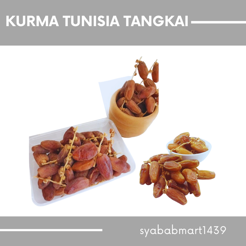 

Kurma Tunisia Tangkai 500 Gram Toples / Kurma Tunis Mirip Palm Frutt / Kurma Murah