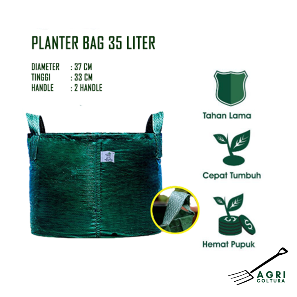 Planter Bag 35 Liter No Handle 100% Media Tanam Planter Bag 35 Liter