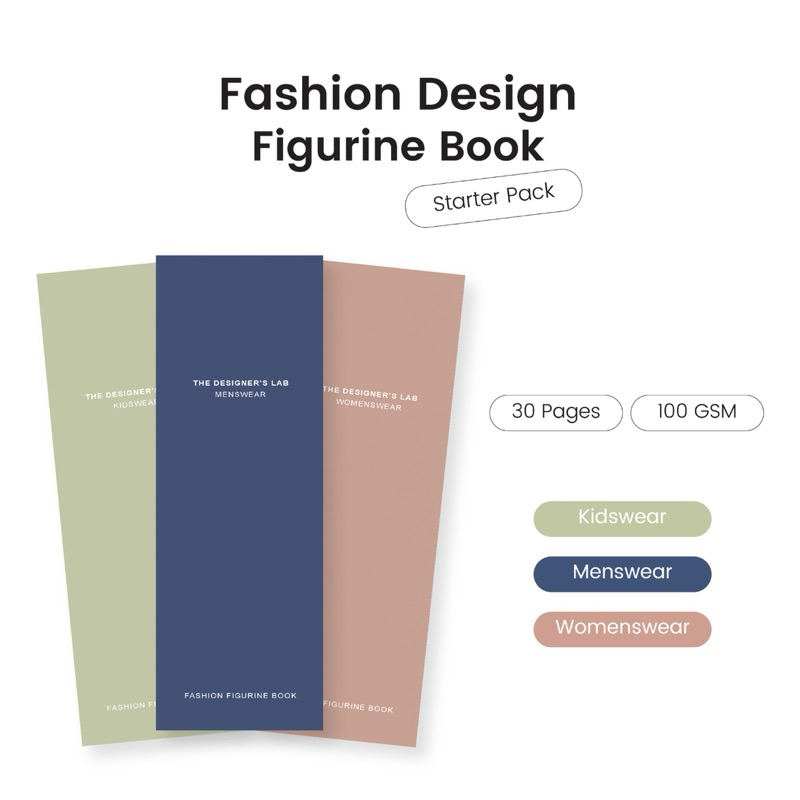 

Fashion Figurine Pocket Book - Buku Sketsa Fashion Wanita Pria Anak