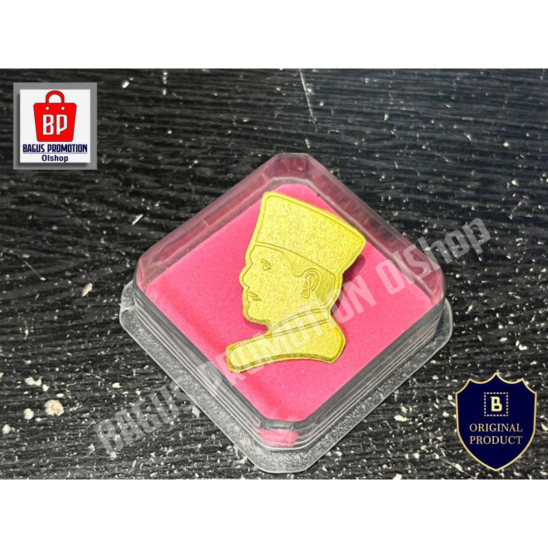 PIN SOEKARNO | Pin Soeakrno belakang menggunakan paku | Bahan kuningan