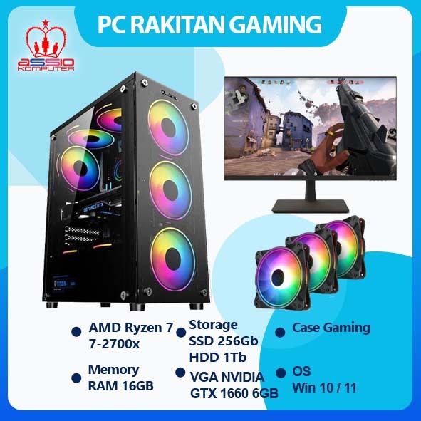PAKET PC RAKITAN GAMING AMD RYZEN 7 | UNTUK GAME, DESIGN, EDITING