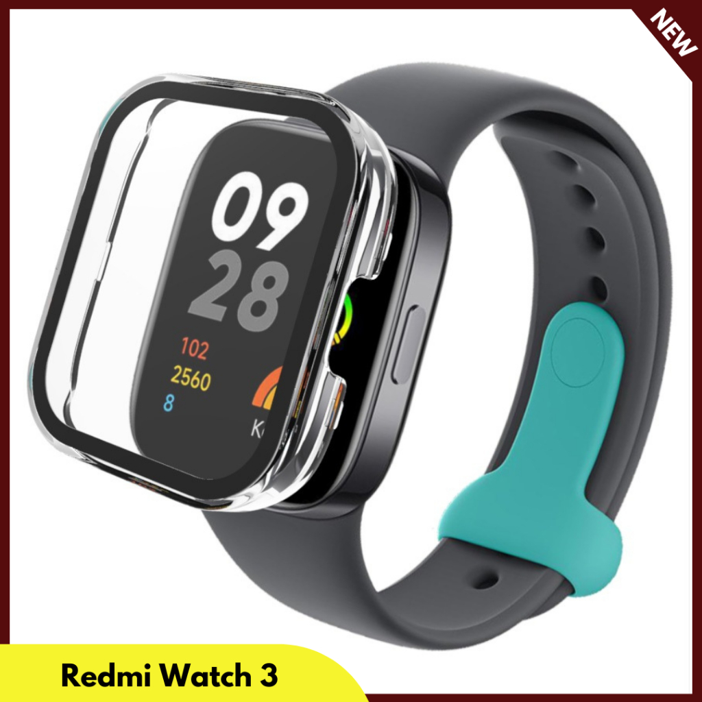 Luxury 2 in 1 Case Xiaomi RedMi Watch 3 / 3 Active + Tempered Glass