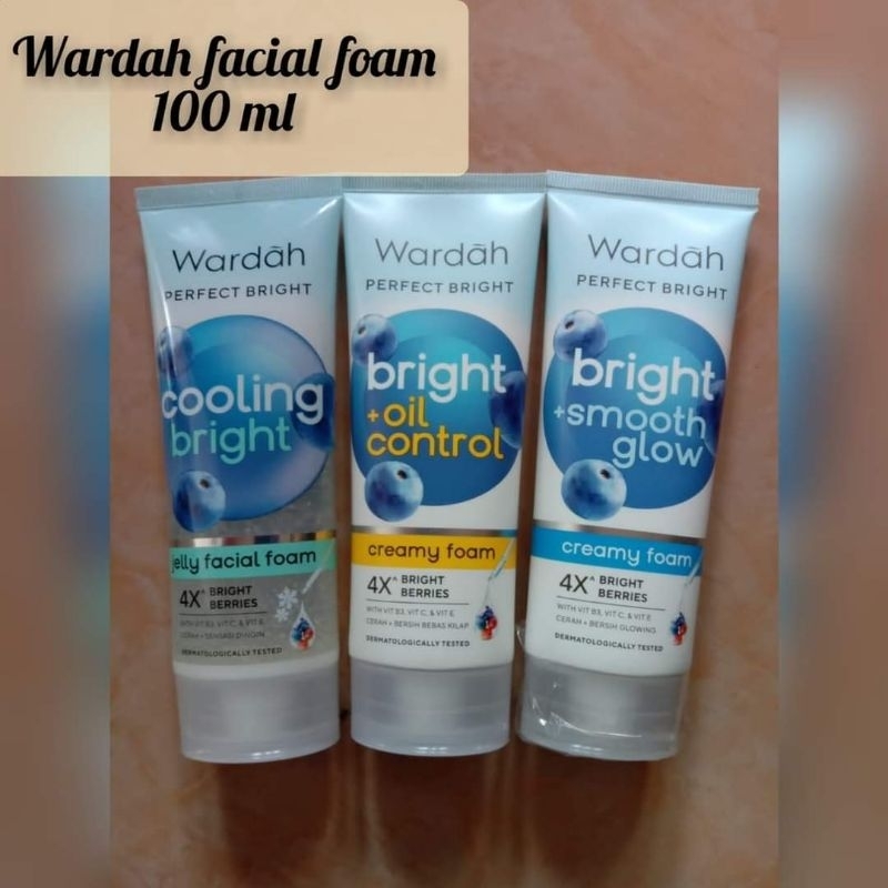 Wardah perfect bright creamy foam 100ml/ wardah facial wash/ sabun cuci muka wardah/ wardah facial f