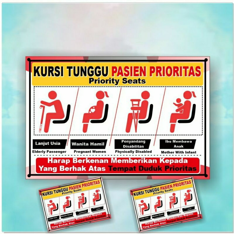 

stiker kursi tunggu khusus prioritas