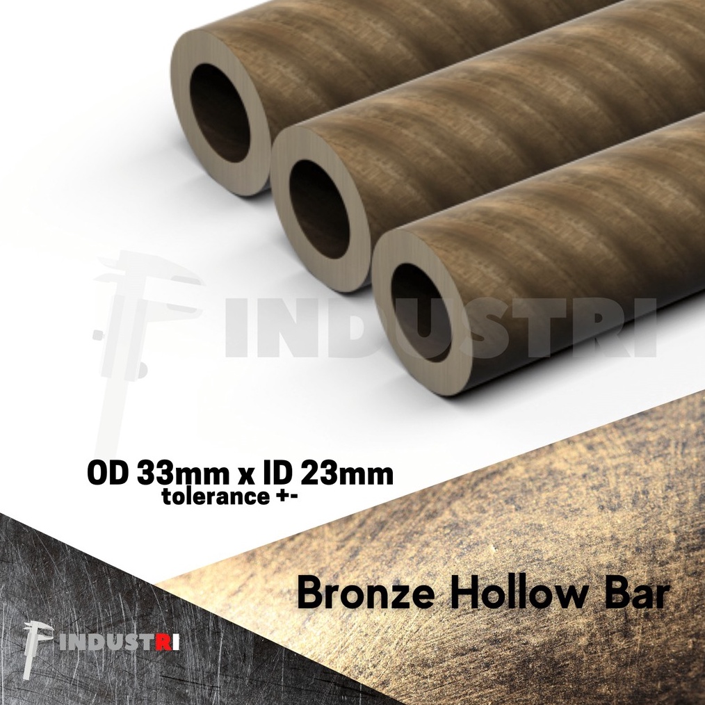 

KODE J2G5 AS Bronze Lubang ID 33mm x OD 23mm Bronze Hollow Bar per 5mm