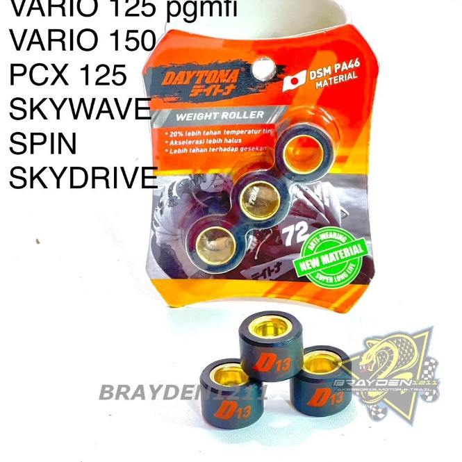 KODE H83I Weight Roller Daytona Vario 125 PGM FI Vario 15 PCX125 PCX15 Beat Deluxe Genio