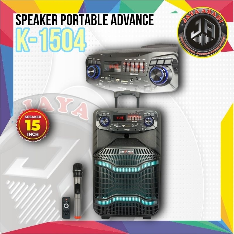 SPEAKER PORTABLE MEETING 15 INCH ADVANCE K-1504 ORIGINAL BERGARANSI