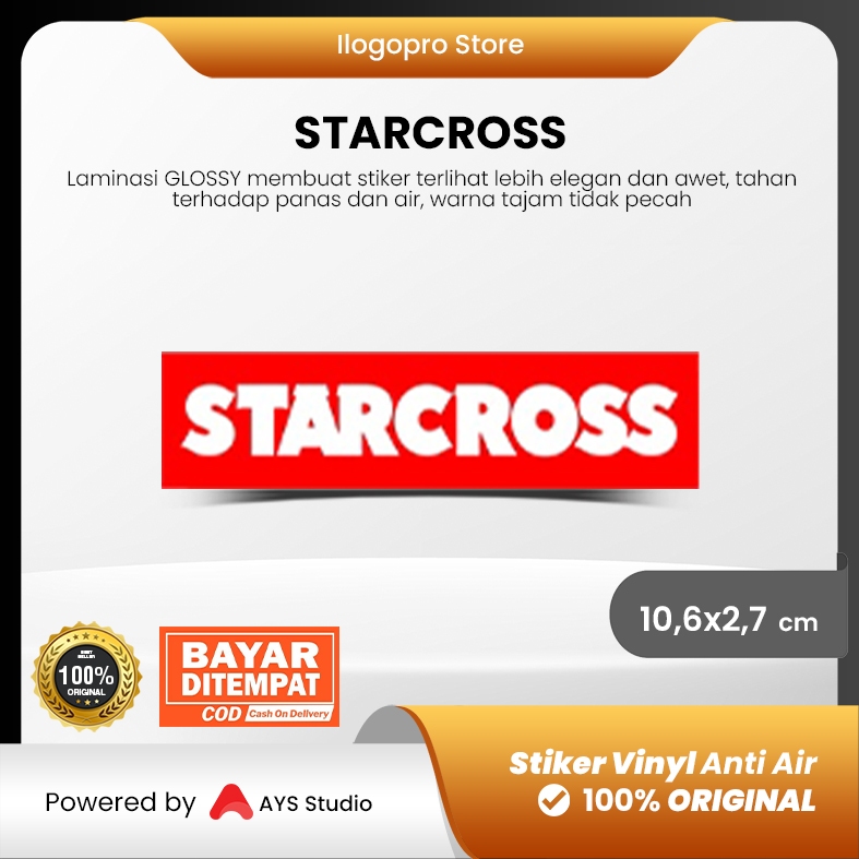 Stiker Distro Clothing Brand (BIJIAN) - STARCROSS