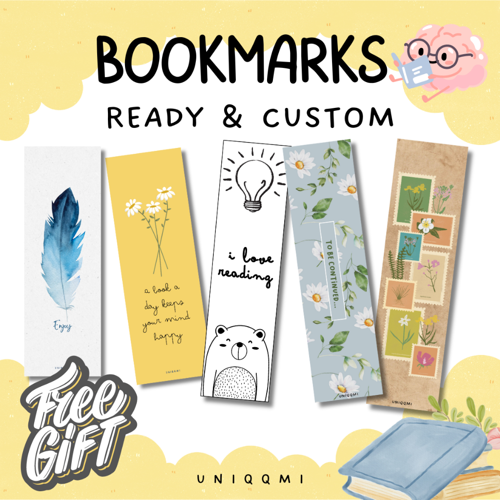 

BISA CUSTOM 1 HARI JADI BOOKMARK/ PEMBATAS BUKU/BOOKMARKS/ 1SISI