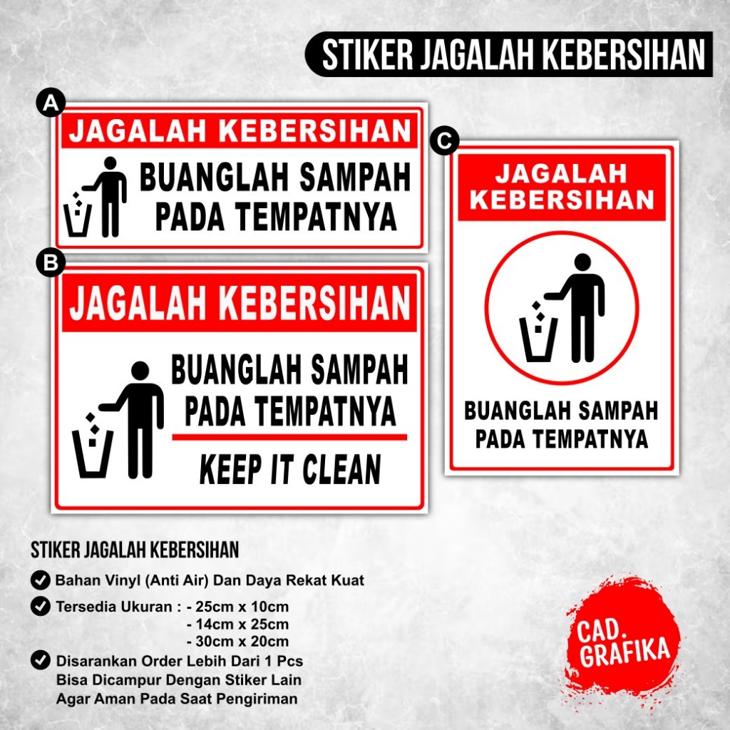 

Stiker Jagalah Kebersihan / Sticker Jagalah Kebersihan