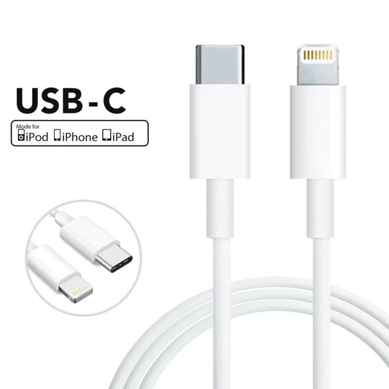Kabel charger usb type c to lightning iphone fast charging 1m ori new