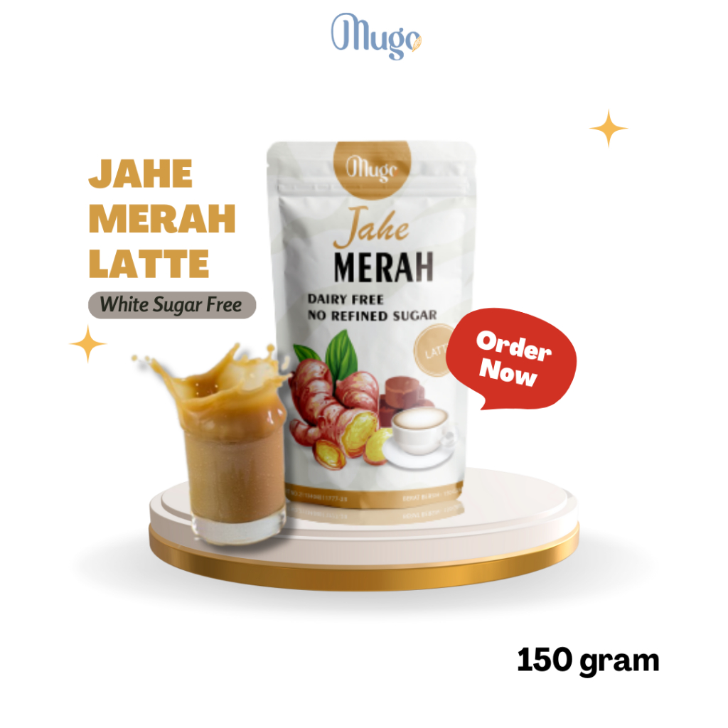 

Mugo - Ginger Latte, Jahe Latte Gula Aren Murni, Dairy Free, White Sugar Free