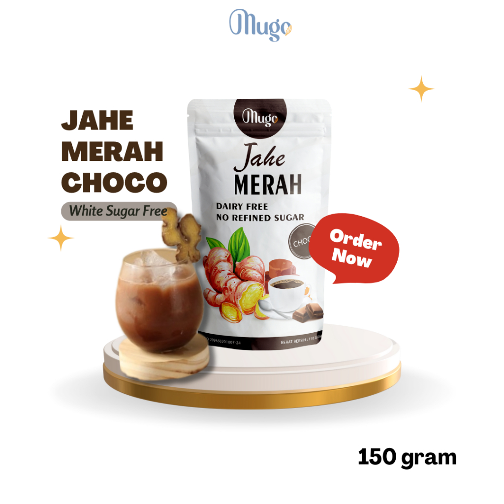 

Mugo, Jahe Merah Choco (Ginger Choco Latte) Gula Aren Murni Praktis