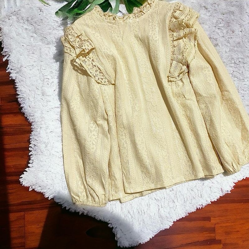 Blouse Import brukat lace korea| Wudhu Friendly | Atasan wanita Import| Blouse wanita Import | Broka