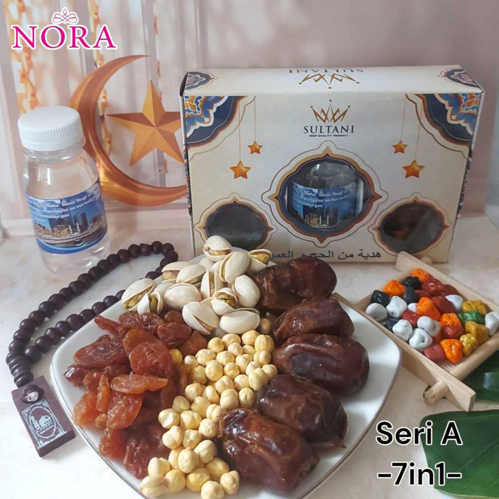 

20 PAKET PREMIUM MAKANAN Hampers Souvenir Hadiah Paket Oleh-oleh Haji dan Umroh harga grosir paket premium isi 7 produk 7in1 //murah