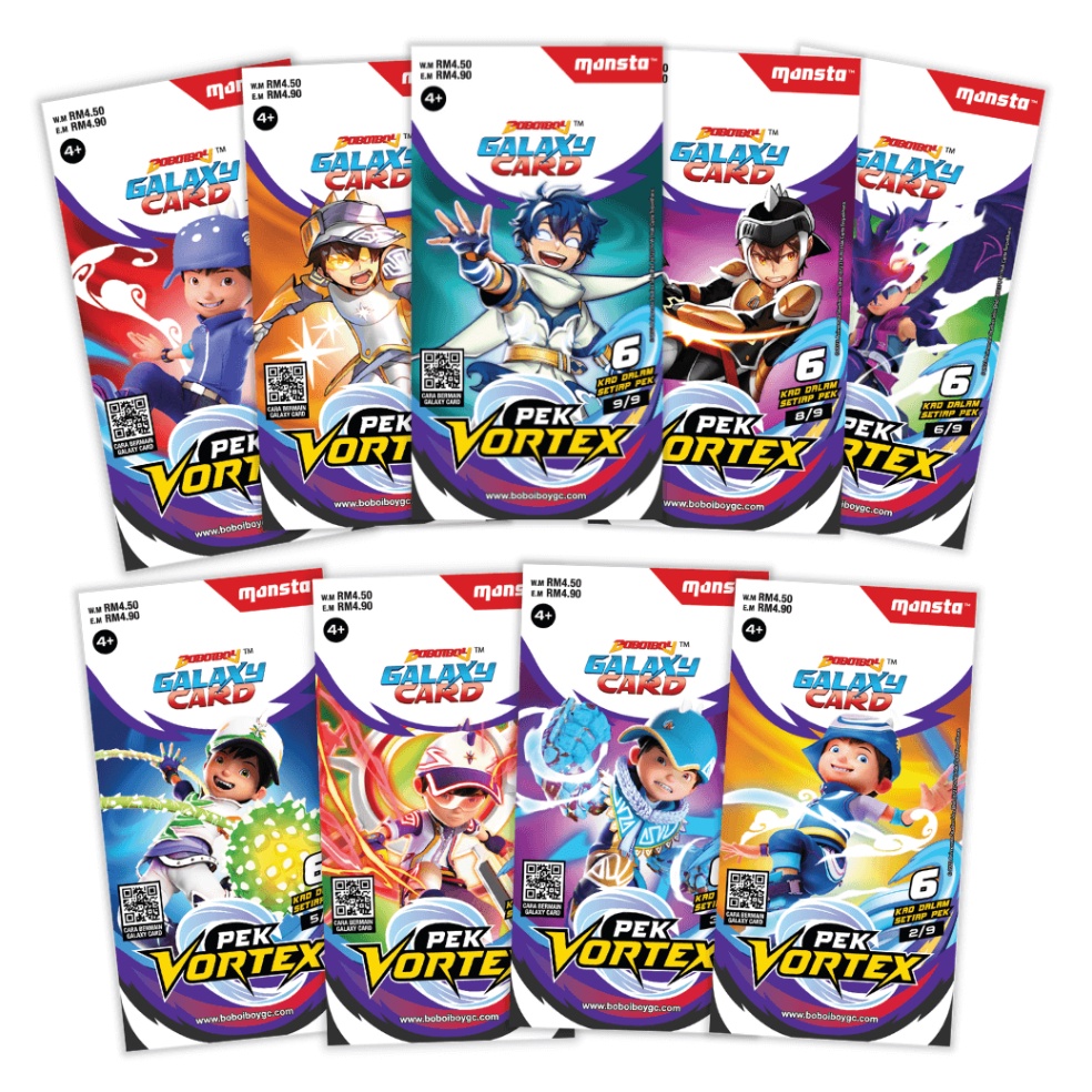 KODE U27N Boboiboy Galaxy Card Original Monsta Malaysia  New Vortex