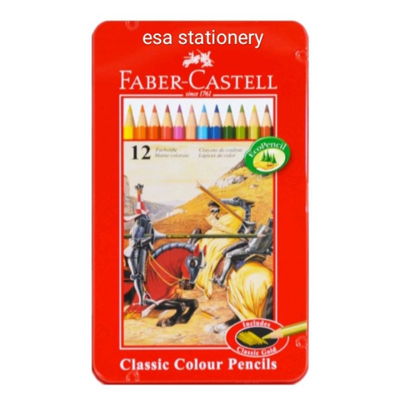 

Faber Castell Classic Colour Pencil Pensil Warna set Tin Case
