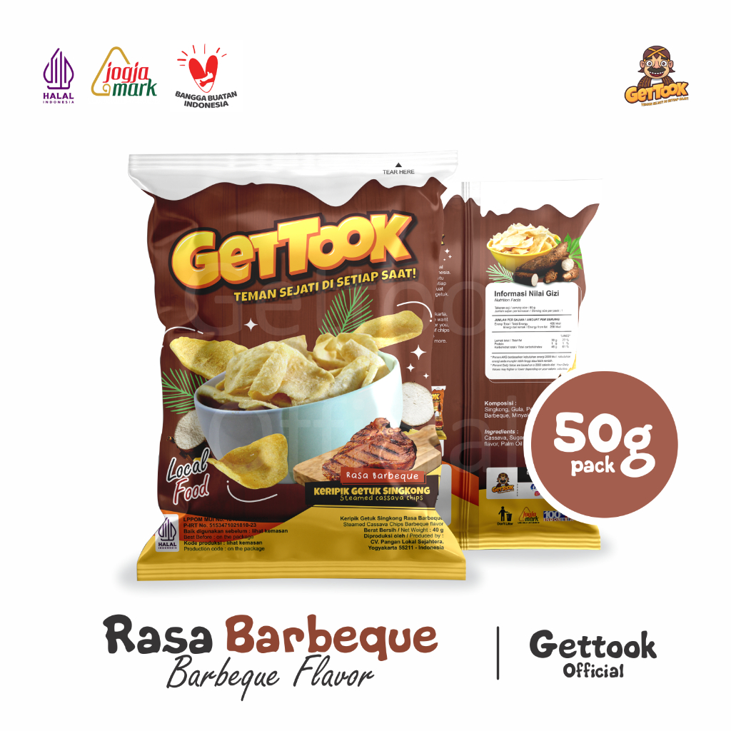 

Gettook Keripik Getuk Singkong 50g Rasa Barbeque