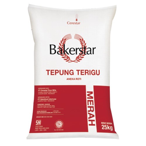 

Tepung Baker Star Merah Protein Tinggi 1kg 1000g Bakerstar red Flour