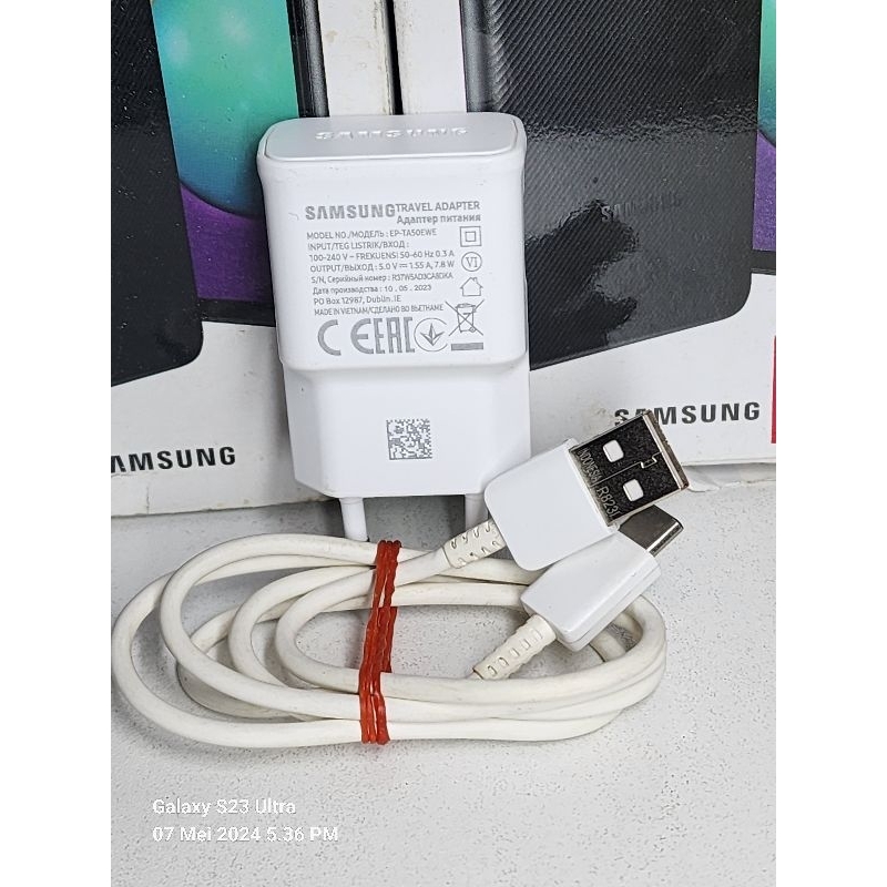 charger samsung 1.55A/7,8watt orginal copotan a02s/a03s