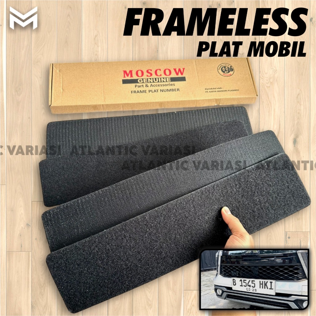 SET DUDUKKAN PLAT FRAMELESS / TATAKAN PLAT MOBIL DUDUKAN FRAME NOMOR MOBIL ( CLEAN LOOK ) PLAT VARIA