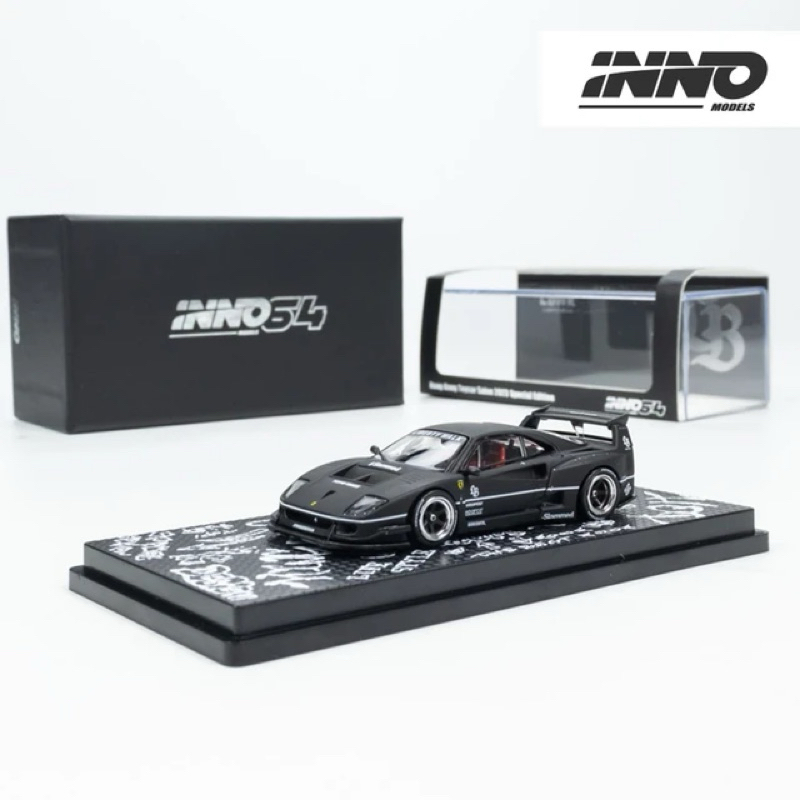 Inno64 LBWK Ferrari F40 Matte Black Hong Kong Toycar Salon 2023