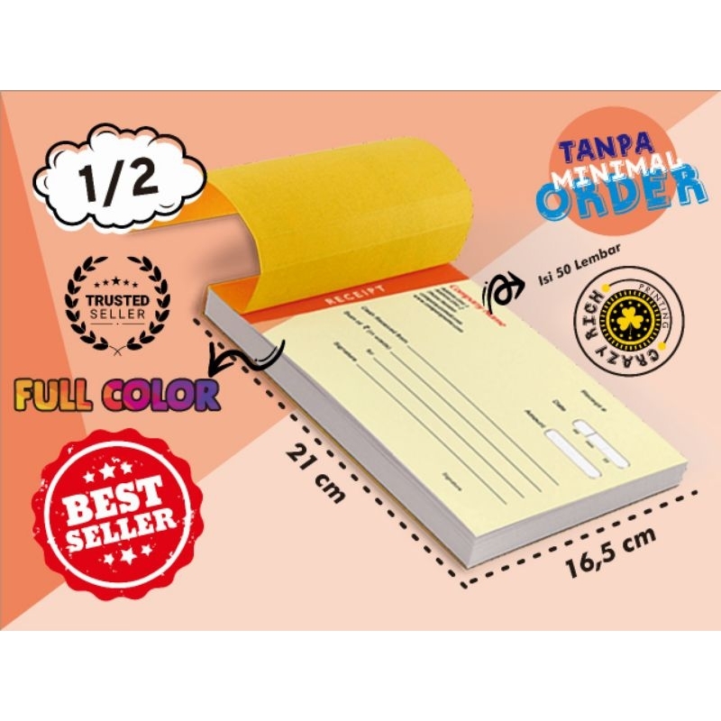 

NOTA BON / FAKTUR CUSTOM 1/2 Folio