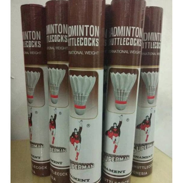SHUTTLECOCK COCK BADMINTON SUPERMAN COKLAT MIDO ORIGINAL ART Q7P6