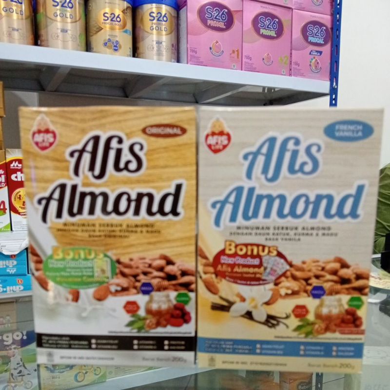 Afis Susu Almond Asi Booster 200gram Original/Coklat/Vanilla/Strawberry
