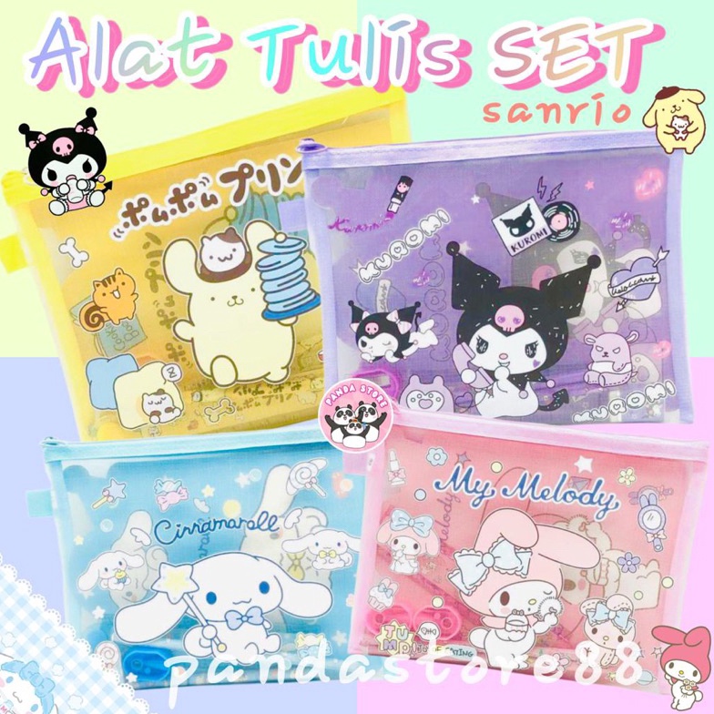 

ART S43D Set Alat tulis Sanrio 7in1 stasionary lucu lengkap Kuromi Melody Cinnamonroll