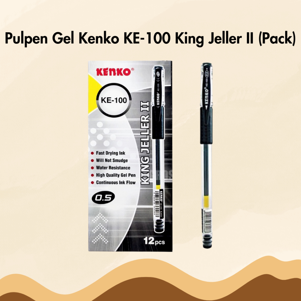 

Pulpen Gel Kenko KE-100 King Jeller 0.5 mm 1 Pack Isi 12 Bolpen Bolpoin Ballpoint Pena Pen