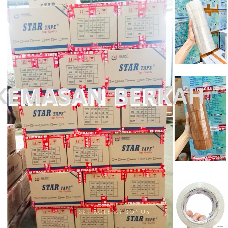 

ART V24J LAKBAN Grosir 1 dus isi 72 roll BENING COKLAT