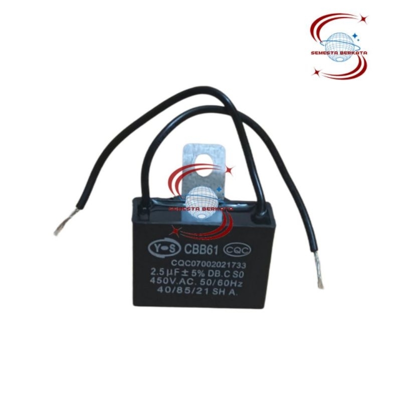 Kapasitor kipas angin cbb61 1.5UF 1.8UF 2UF 2.5UF 450V Dinamo Kipas Angin Kotak 1.8Mikro Fan Motor C