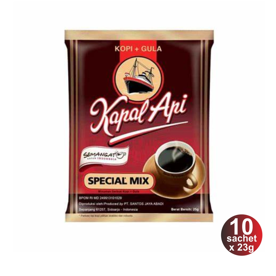 

Kapal Api Spesial Mix Kopi Gula 10 sachet x 23g