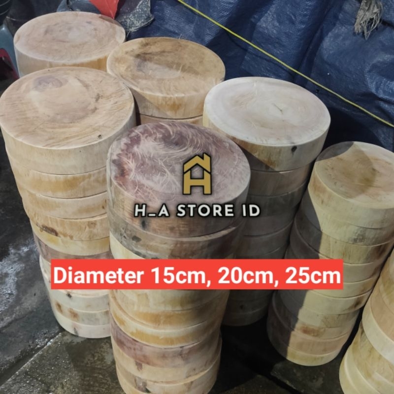 Talenan Kayu Bulat | Talenan Daging | Alas Pemotong Daging