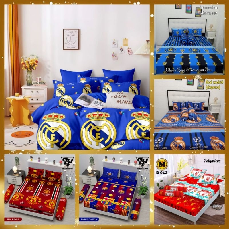 Sprei Motif Bola Sprei Club Bola Sprei Homemade Bola ukuran 120x200 160x200 180x200 200x200