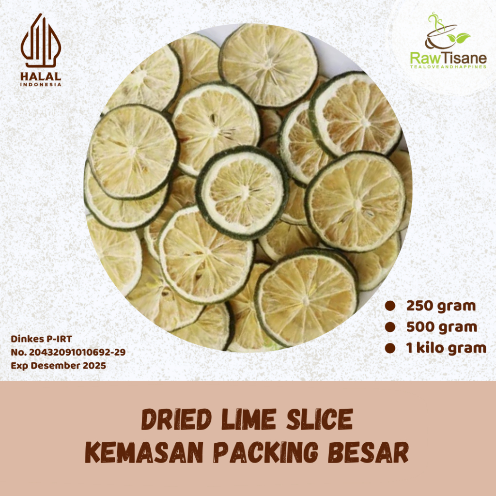 

RAW TISANE Dried Lime Slice / Jeruk Nipis Kering Isi 1 Kg