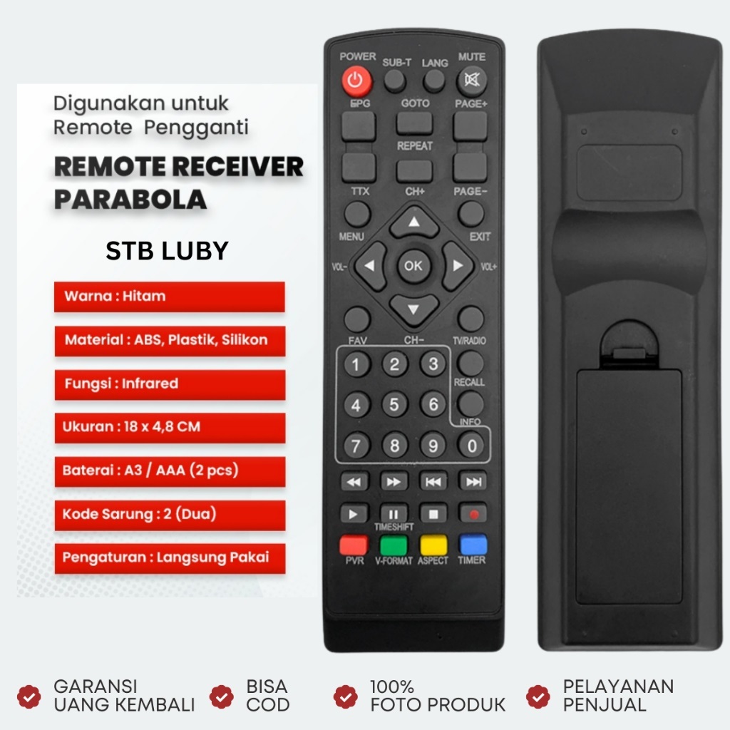 Remote stb set top box Lubby Matrix Evercross Advance Infico Sanex Ez-box Noise Diamond Hinomaru